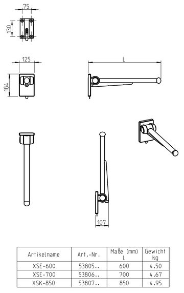 Stützklappgriff - 0