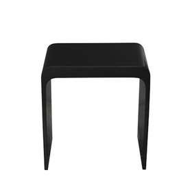 Duschhocker schwarz glatt