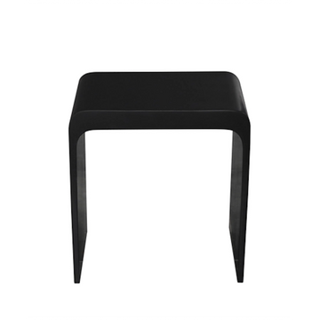Duschhocker schwarz glatt