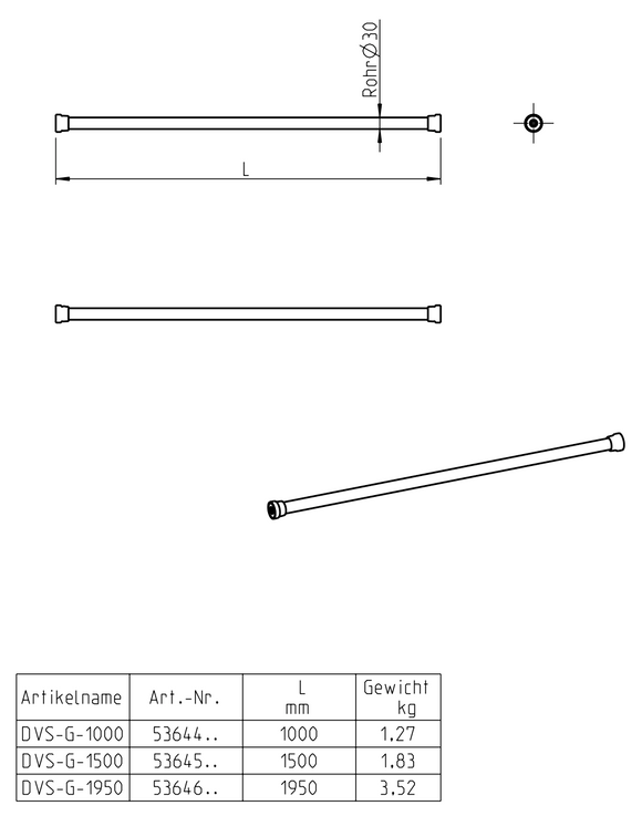 Duschvorhangstange Skizze