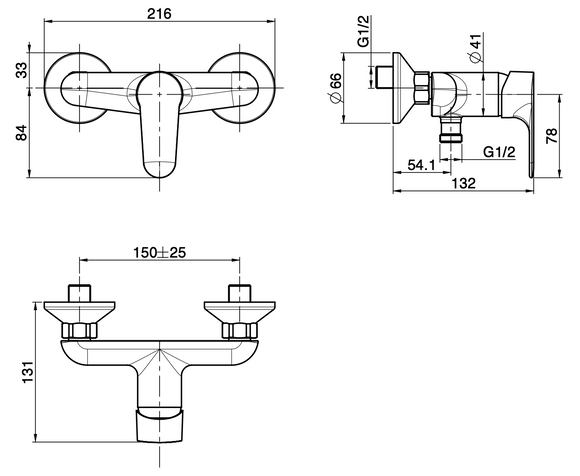 Armatur ohne Umsteller Skizze