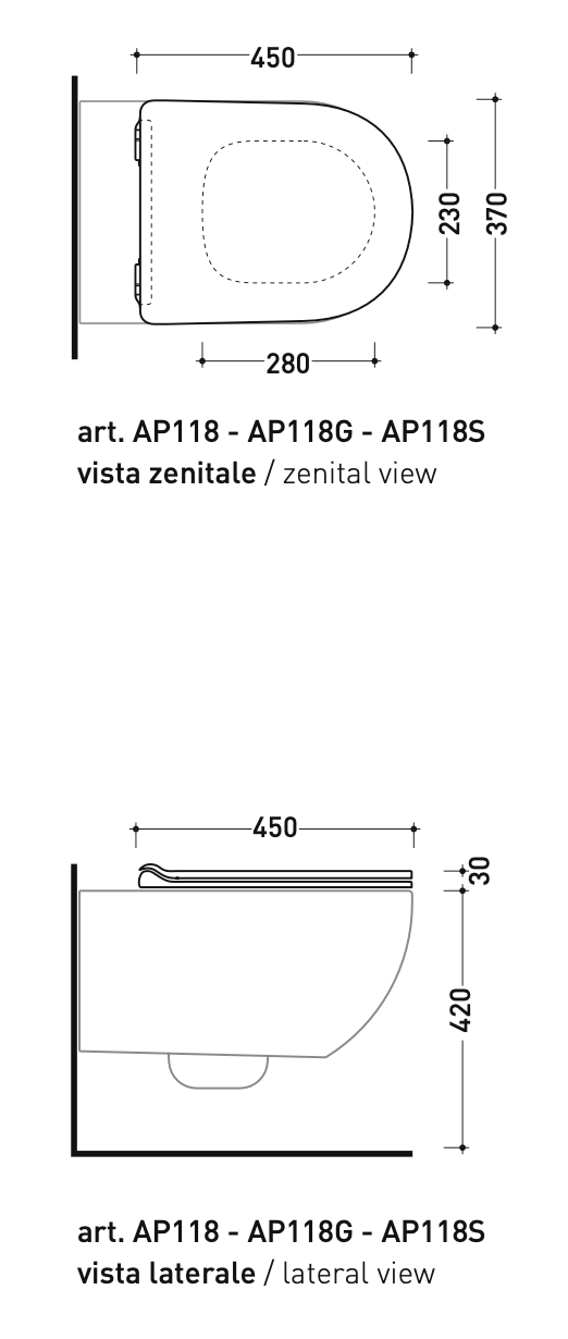 WC-Sitz mit Deckel Slim Design