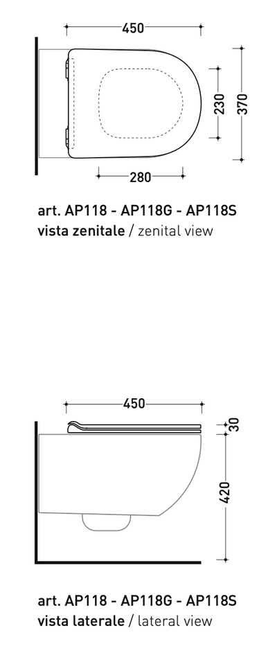 WC-Sitz mit Deckel Slim Design - 0